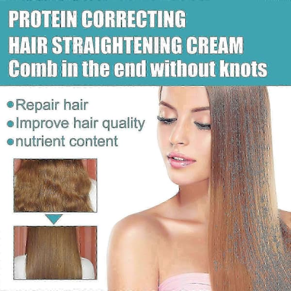 Hårplattångskräm Permanent Protein Korrigerande Hårplattningskräm Rak Hår Rebonding Kräm A