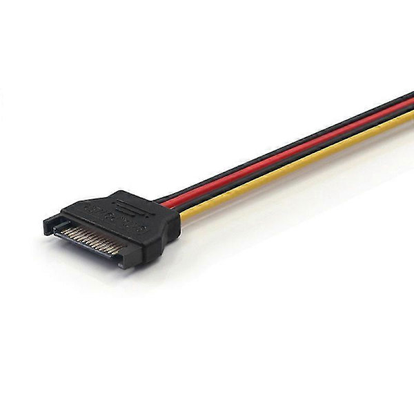 15-bens Sata han til Molex Ide 4-bens hun adapter forlængerstrømkabel til computer