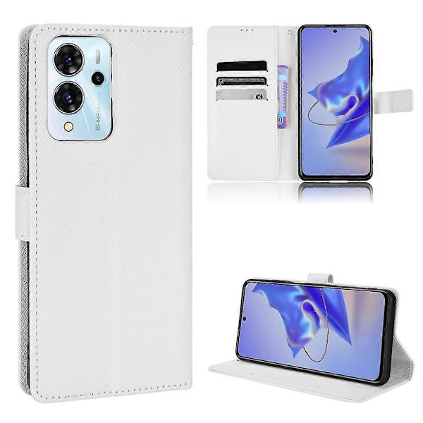 För ZTE Blade V40 Pro Diamanttextur Läderfodral Blå