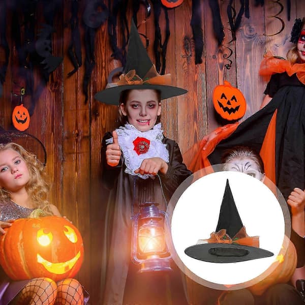 Cosplay-asusteet 2 kpl oranssi noitahattu Halloween-asuun A