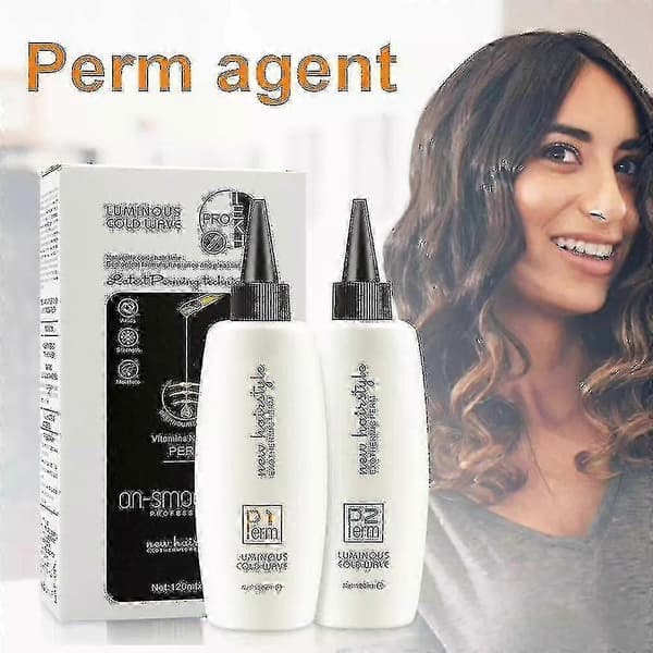 120g+120g Permanent Wave Curl Curly Perm Cream Liquid Cold Wave Hair Perm Lotion Solution Til Modstandsdygtigt Til Naturligt Hår A