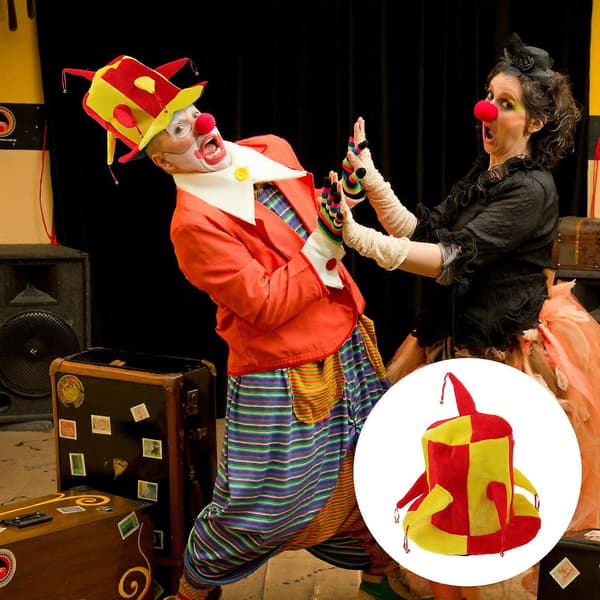 Karneval Klovnehatt for dekorasjon Halloweenfest Flerfarget A