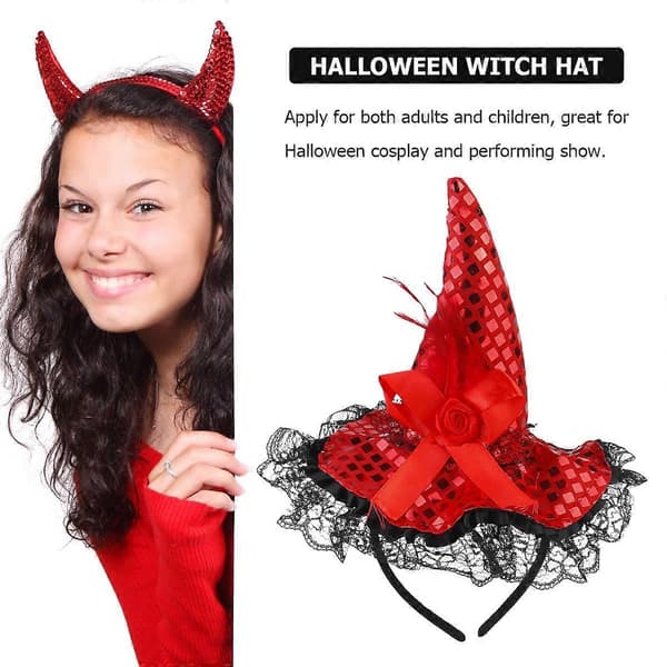 Naamiaisnoitahattu Halloween-hiuspäähine asukäyttöön A