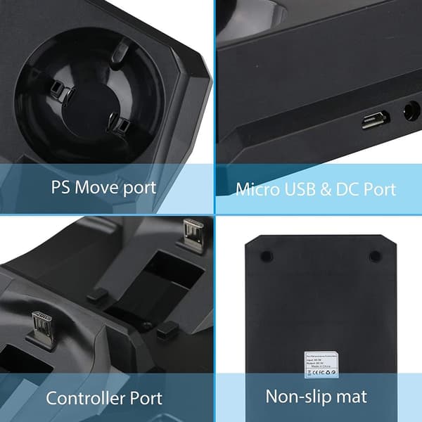 Kontrollerbatterier, Xbox One X/One S/One Elite dobbel kontrollerladestasjon med 2 oppladbare batterier
