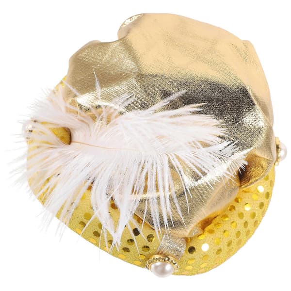 Dekorativ fjærhettehatt for Halloween-rollespill A