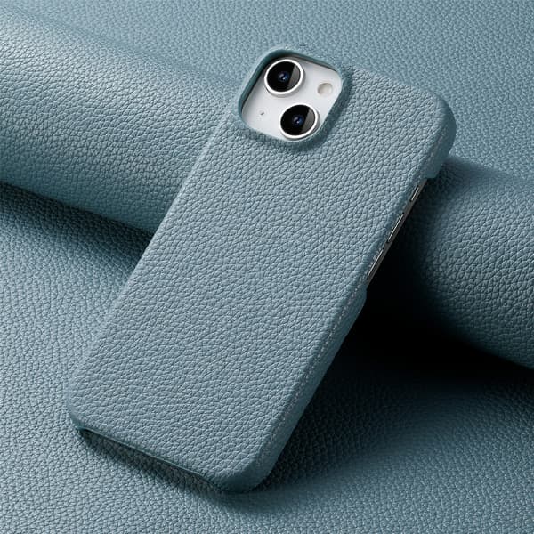 Etui til iPhone 13 Blått Skinn Premium No4171 A