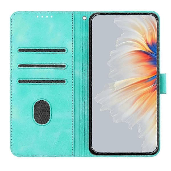 För Samsung Galaxy A17 Läderfodral Plånboksställ Leende Präglat Telefonfodral med Rem A