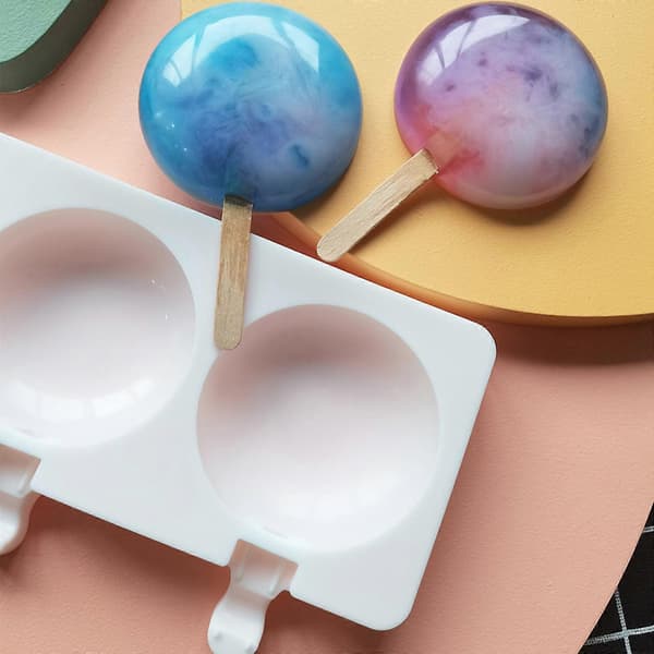 4-hullers silikoneisform isterningbakke chokoladeisforme DIY-form A