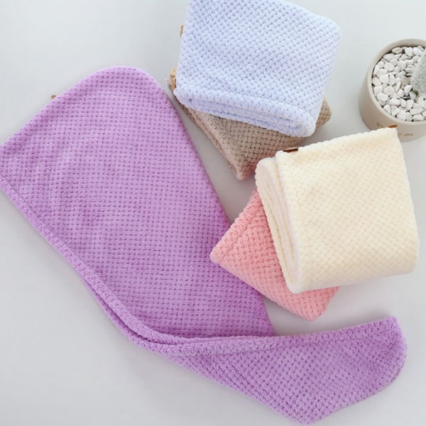 Absorberende mikrofiber hårtørrende håndklæder 2 pakker Hurtigttørrende