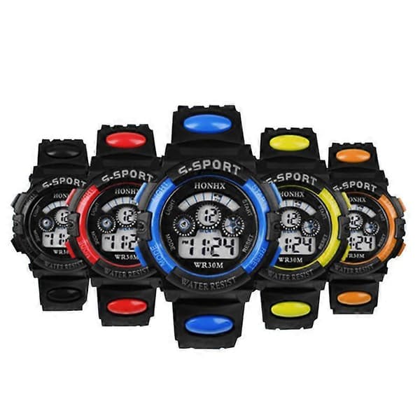 Barn Gutter Sport LED Digitale Klokker Barn Alarm Dato Armbåndsur