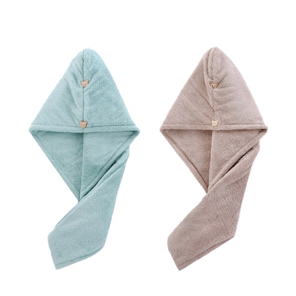 Hårtørkende håndklær for kvinner og jenter, 2 pakke superabsorberende