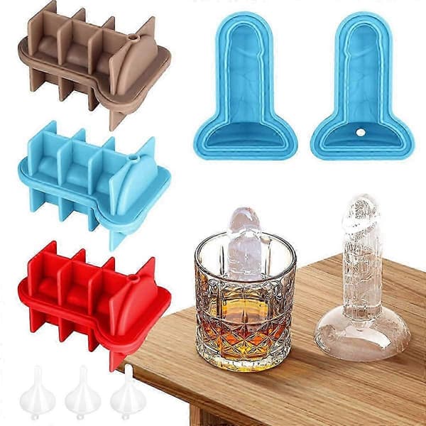 3-pack roliga isbitsformar i silikon för möhippa A