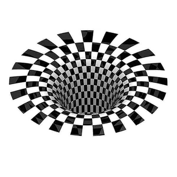 Dørmåtte Vortex Tæppe 3D Vertigo Tæppe Korridor Soveværelse Dekoration Stue