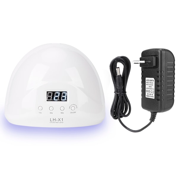 52W Professionel Manicure Art Lampe Negle Gel Polish Hurtig Tørring LED Lys 100-240V (EU Stik Hvid)