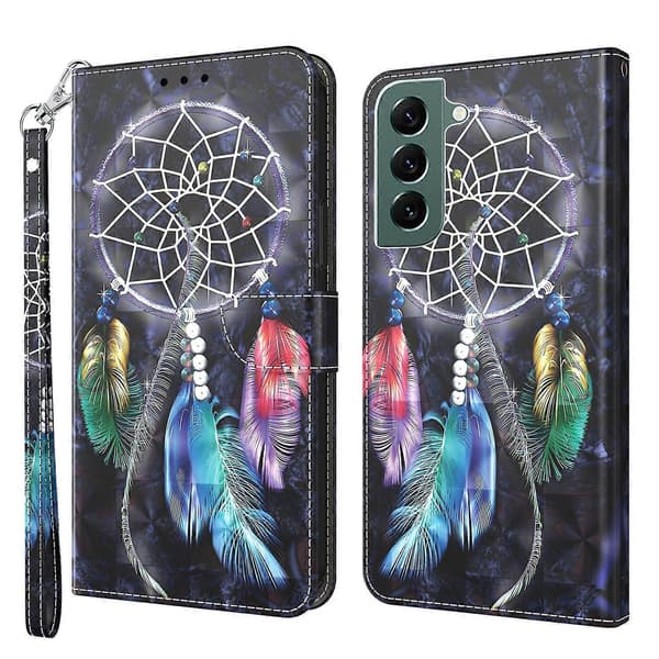 Til Samsung Galaxy S22 5G 3D malet læder telefoncover