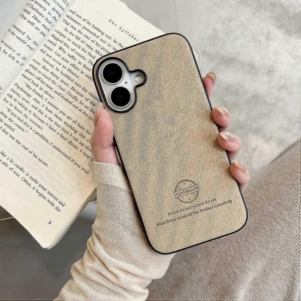 Fodral för iPhone 13 Mini Khaki Läder Hudvänlig Nr7853 A