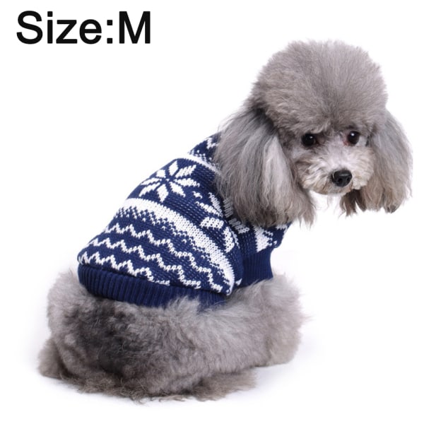 Dog winter clothes, pet Christmas clothes, dog snowflake sweater