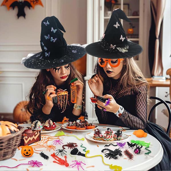 Festlig høj hat med sommerfugledesign til Halloween-kostume A