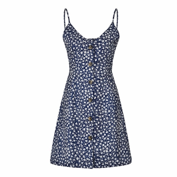 Dame sommer fritids polka Dot Flowy midi kjoler