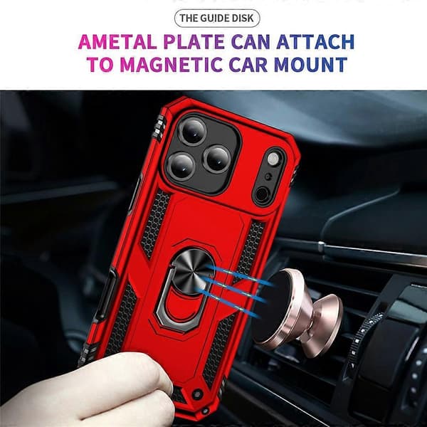Kompatibel med iPhone 17 Pro Max-deksel PC + TPU-telefondeksel med støtte A