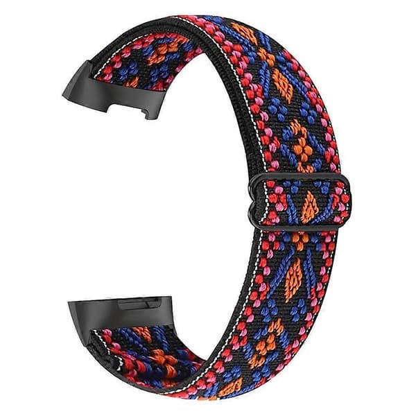 Nylon vævet elastisk udskiftningsurrem til Fitbit Charge 5