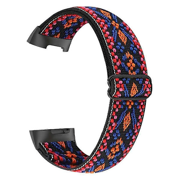 Nylonvävd elastisk ersättningsklockarmband för Fitbit Charge 5