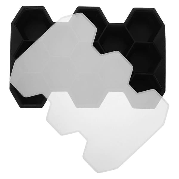 Flexibel isbitsform Svart Stapelbar Design Hemmabruk 18X10Cm Gör 1Set A