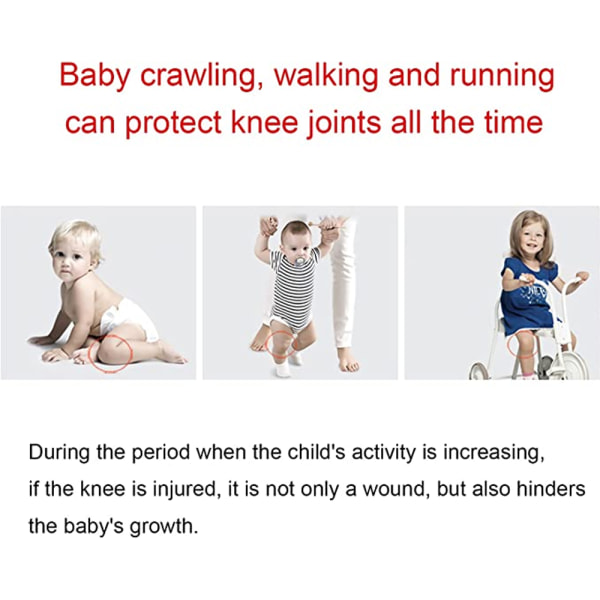 5 par baby-knebeskyttere i bomull anti-skli krypende benbeskyttere