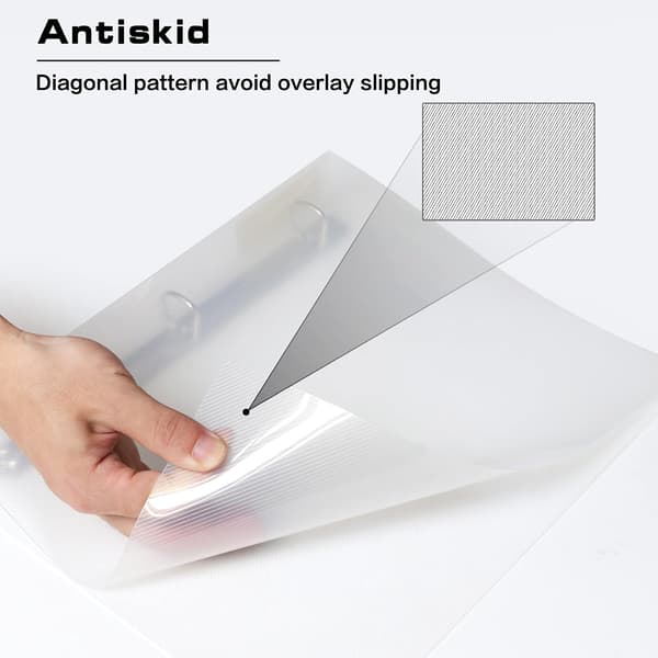 3 Ringbind, Ringbind Organizer holder 8,5'' x 11'' papir, Stort klart D-ringbind, 2-pak, Gennemsigtighed
