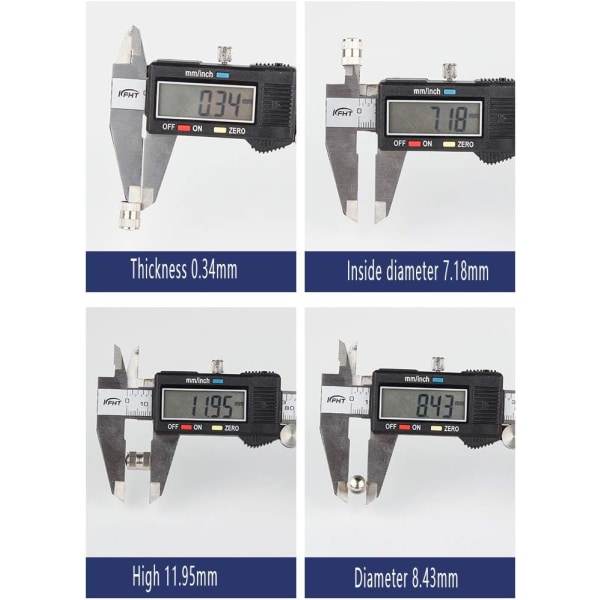 8 stk. Bilventildeksler, Bilventildeksler, Universal Ventildekseltetning, Beskytt Ventilstammen, for Biler, SUV-er, Sykler, Lastebiler, Motorsykler