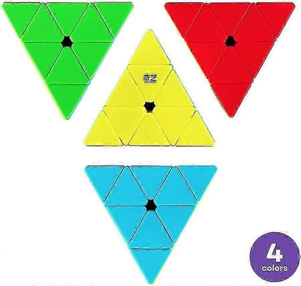 Qiming Pyramid Speed Cube Tarraton Kolmio Kuutio 3x3 Palapeli A