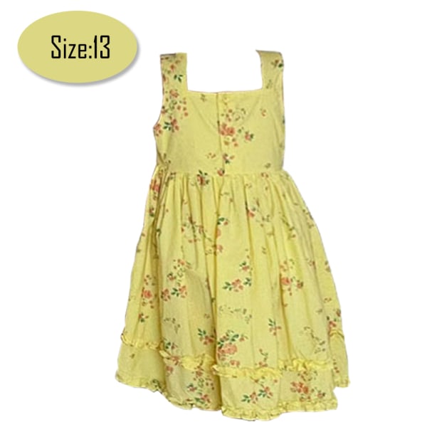 Little Yellow girl floral princess dress