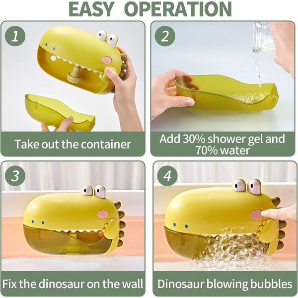 Dinosauriebadleksak, bubbelbadsmaskin för badkarsblåsarna