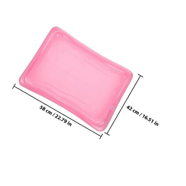 Pink oppustelig flydende isbakke PVC pool drinkholder til 2 stk. bar A