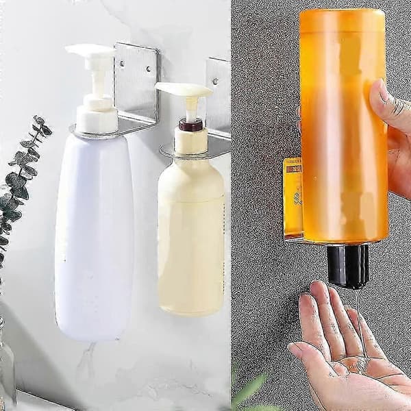 Väggmonterad tvåldispenser med handpump, vägghängande fäste A