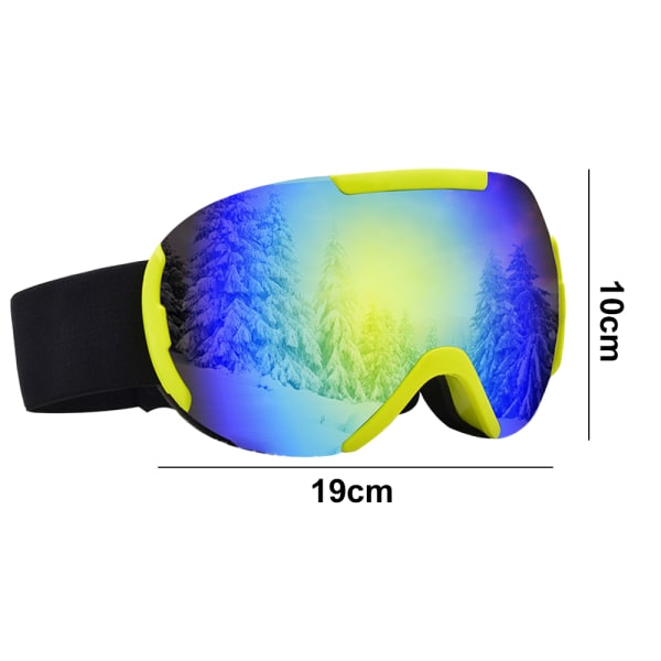 Skibriller dobbel antidugg, beskyttelsesbriller mot snøvind