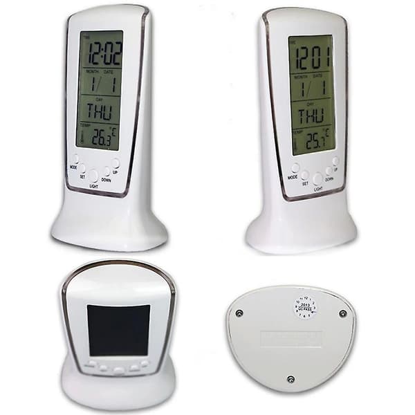 Digital Alarm LED Ur LCD Display Kalender Termometer A