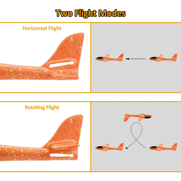 Foam Glider, Kids Glider lentokone, Manuaalisesti heittävä lentokone, Lentävä ulkourheilu lapsille (4 pakkaus)