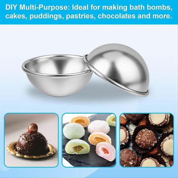16 stk. badebombeforme 6,5 cm DIY metal badebombe håndværksform A