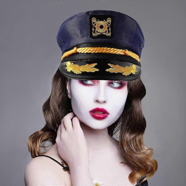 Voksen Marineblå Polyester Halloween Hat 1-pak til Dekoration A