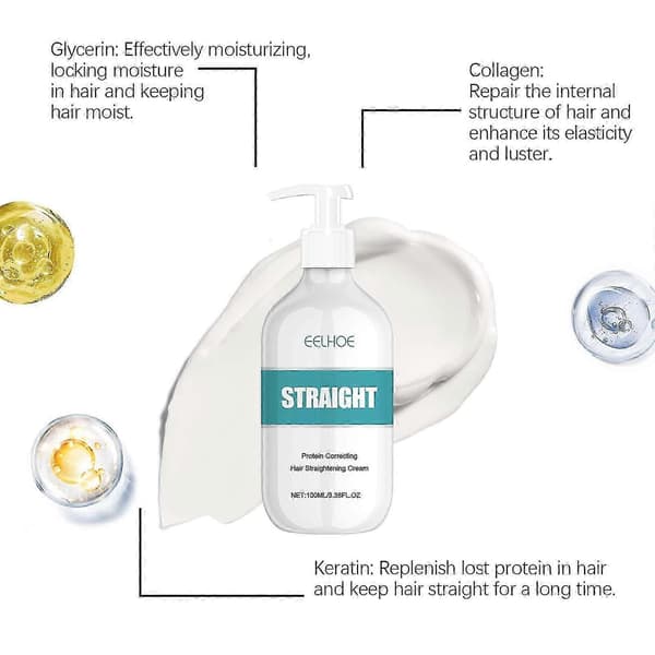 Keratin Protein Hårplattång - Återfuktande & Närande för Slätt, Glänsande Hår - 100ml A