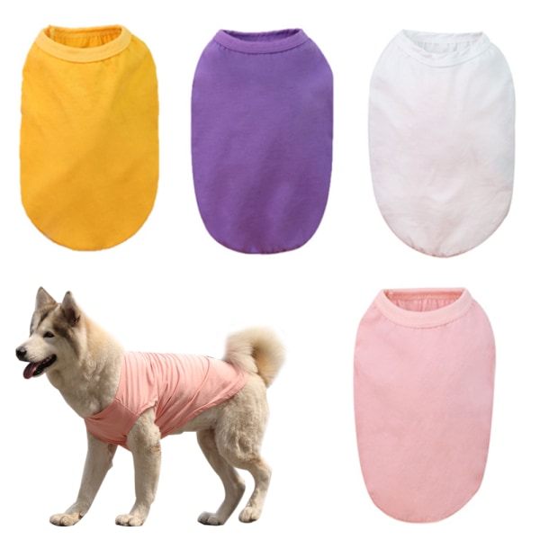 4 stycken husdjursväst hundkläder, små och stora hundtillbehör,