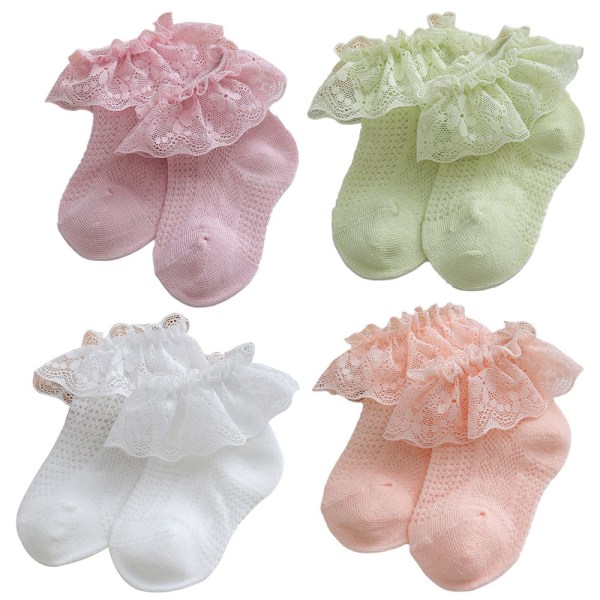 Baby barnesokker pelskant plissé sokker søt småbarn jente