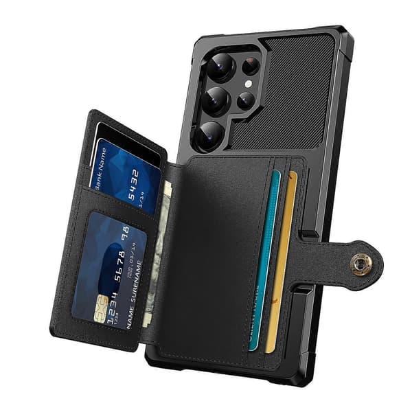 Magnetisk Plånbokskortväska Läderfodral för Samsung Galaxy S24 Ultra 5G