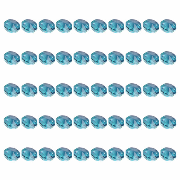 14mm 50 stk. Krystal Oktagon Perler 2 Huller DIY Bryllup og Hjem