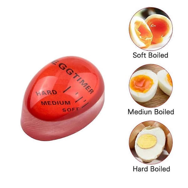 Fargeendrende eggtimer for kokte egg, varmebestandig eggtimer for hjemmekjøkken A