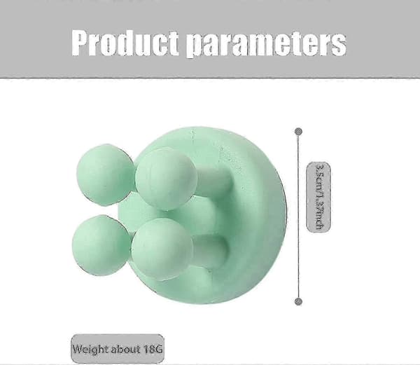 4-pack självhäftande silikonkrokar för väggmontering - multifunktionell present A