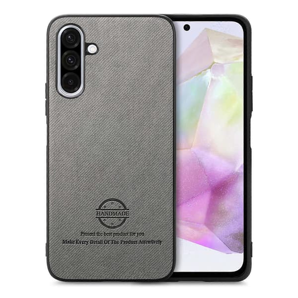 Telefonfodral i twilltyg med läderbaksida för Samsung Galaxy A36