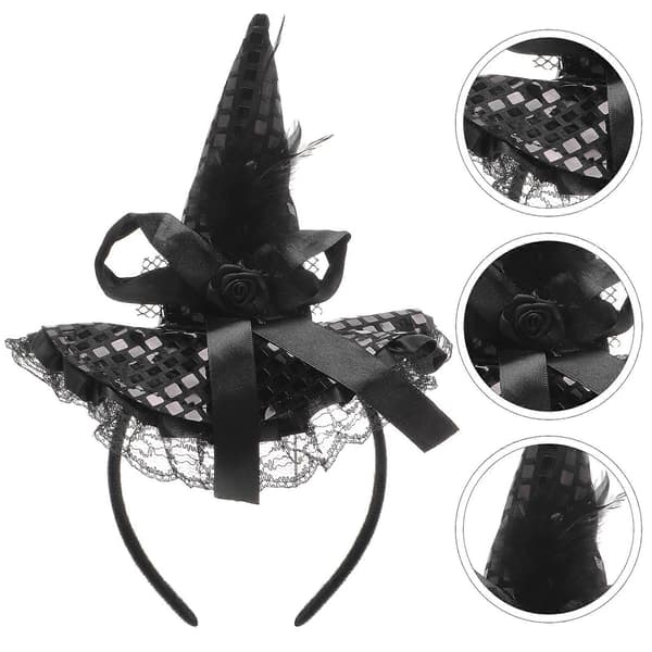 Halloween heksehatte pandebånd til at bære sort kostume rekvisit A