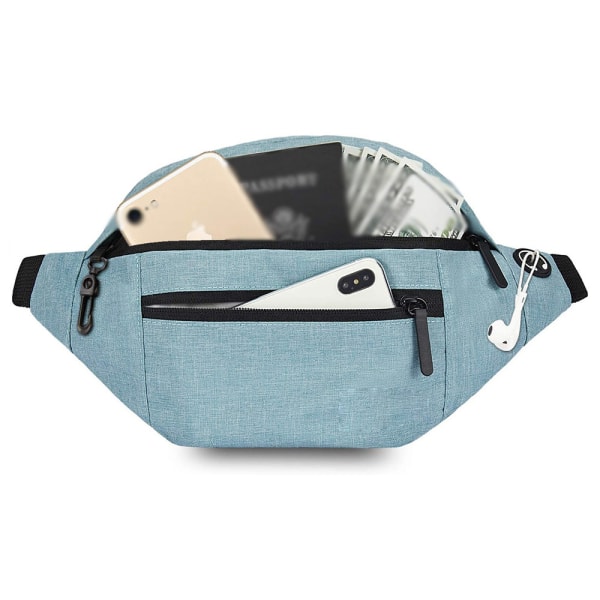 Crossbody Fanny Pack useilla taskuilla, sopii kuntoiluun, matkustamiseen ja juoksuun